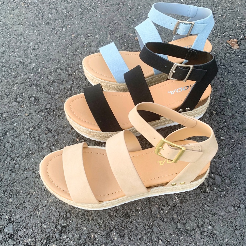 Black strappy Bryce open top espadrille sandal - Picture 6 of 7